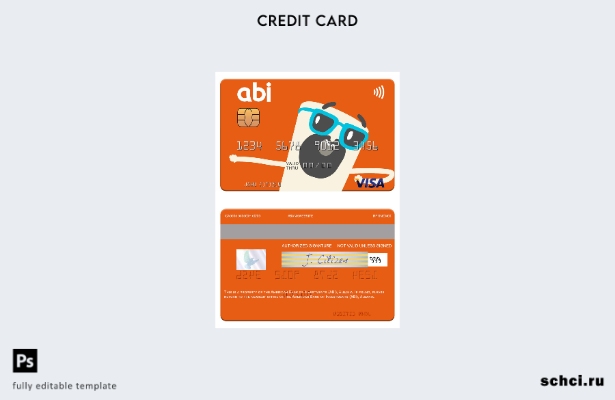 цифровая загрузка шаблона карты Visa American Bank of Investments (ABI) Албании